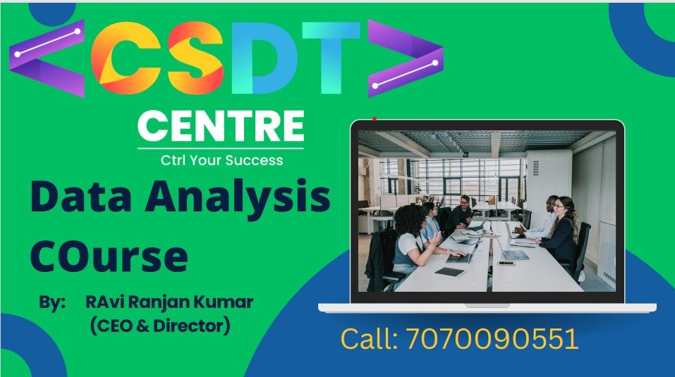Data Analysis course at CSDT Centre covering data visualization, statistics, and insights.